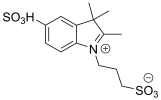 2,3,3-trimethyl-1-(3-sulfopropyl)indol-1-ium-5-sulfonate