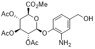 β-D-Glucopyranosiduronic acid, 2-amino-4-(hydroxymethyl)phenyl, methyl ester, 2,3,4-triacetate
