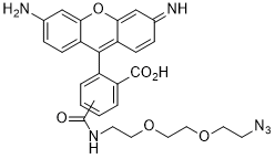 5(6)-Carboxyrhodamine 110 PEG3 Azide