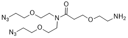 N,N-Bis(PEG1-azide)-N-amido-PEG1-amine