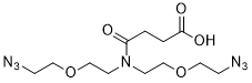N,N-Bis(PEG1 azide)-N-4-oxo-butanoic acid