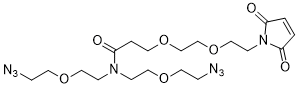 N,N-Bis(PEG1-azide)-N-amido-PEG2-maleimide