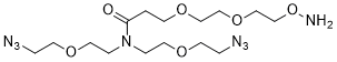 N,N-Bis(PEG1-azide)-N-amido-PEG2-oxyamine