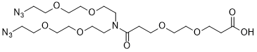N,N-Bis(PEG2-azide)-N-PEG2-propanoic acid