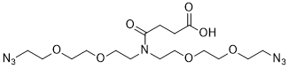 N,N-Bis(PEG2-azide)-N-4-oxo-butanoic acid
