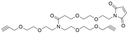 N,N-Bis(PEG2-propargyl)-N-amido-PEG2-maleimide