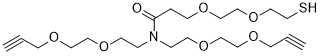 N,N-Bis(PEG2-propargyl)-N-amido-PEG2-thiol