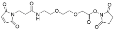 Mal-propionylamido-PEG2-NHS acetate