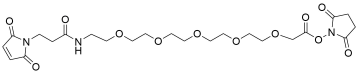 Mal-propionylamido-PEG5-NHS acetate
