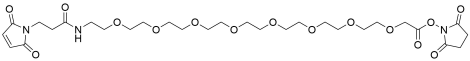 Mal-propionylamido-PEG8-NHS acetate
