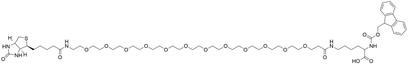 Fmoc-Lys (biotin-PEG12)-OH