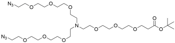 N-(t-butyl ester-PEG3)-N-bis(PEG3-azide)