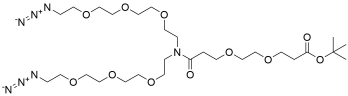 N-(t-butyl ester-PEG2)-N-bis(PEG3-azide)