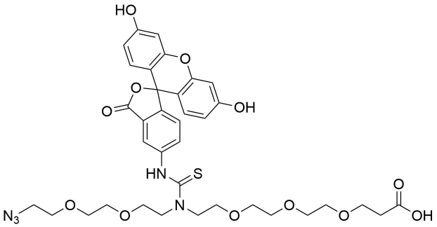 N-(Azido-PEG2)-N-Fluorescein-PEG3-acid