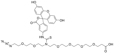 N-(Azido-PEG2)-N-Fluorescein-PEG4-acid