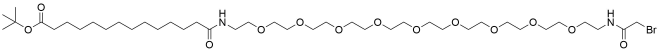 17-(Bromoacetamido-PEG9-ethylcarbamoyl)tridecanoic t-butyl ester