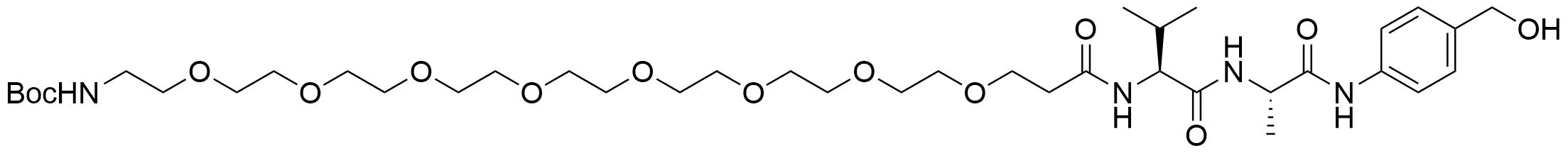 BocNH-PEG8-acid-NH-Val-Ala-PAB