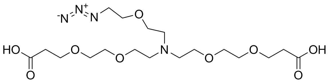 N-(Azido-PEG1)-N-bis(PEG2-acid) HCl salt