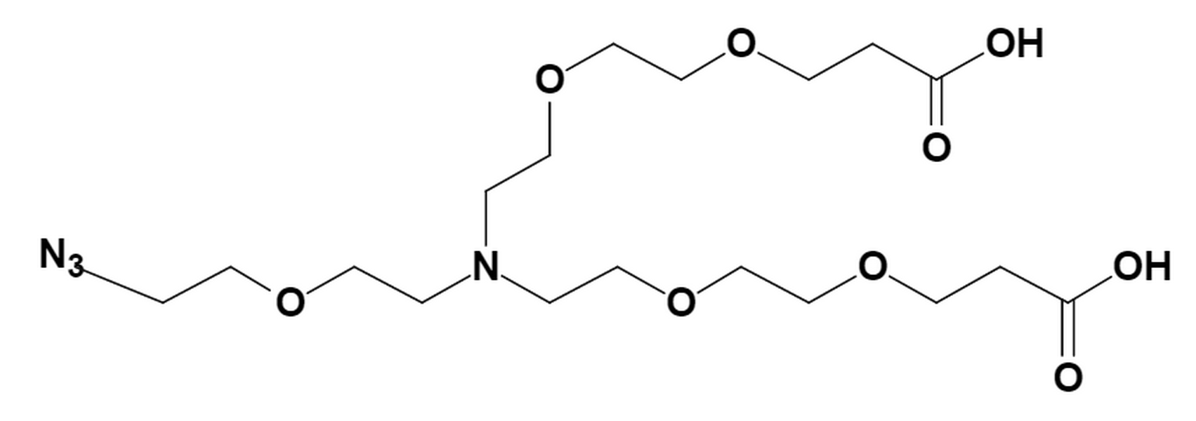 N-(Azido-PEG1)-N-bis(PEG3-acid) HCl salt