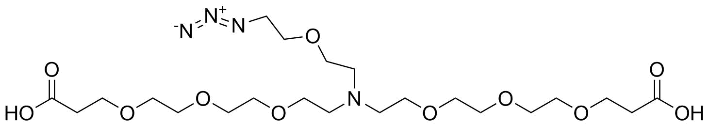 N-(Azido-PEG1)-N-bis(PEG3-acid) HCl salt