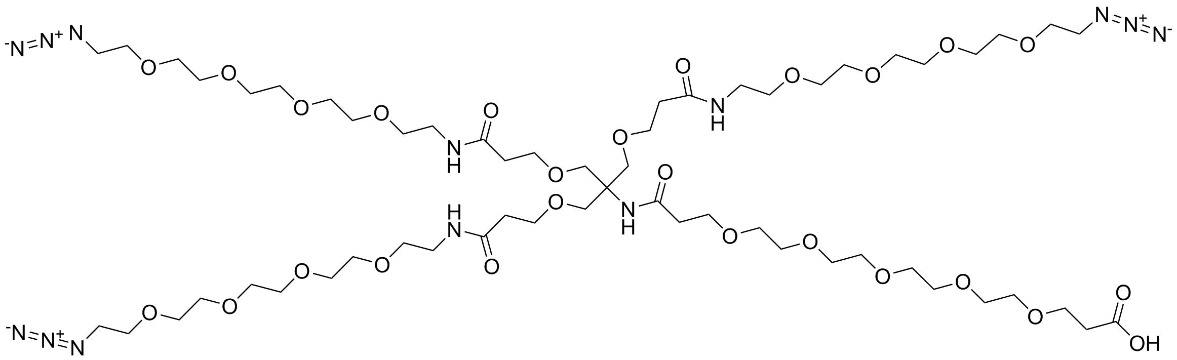 Acid-PEG5-Amide-Tri(3-methoxypropanamide-PEG4-Azide) Methane
