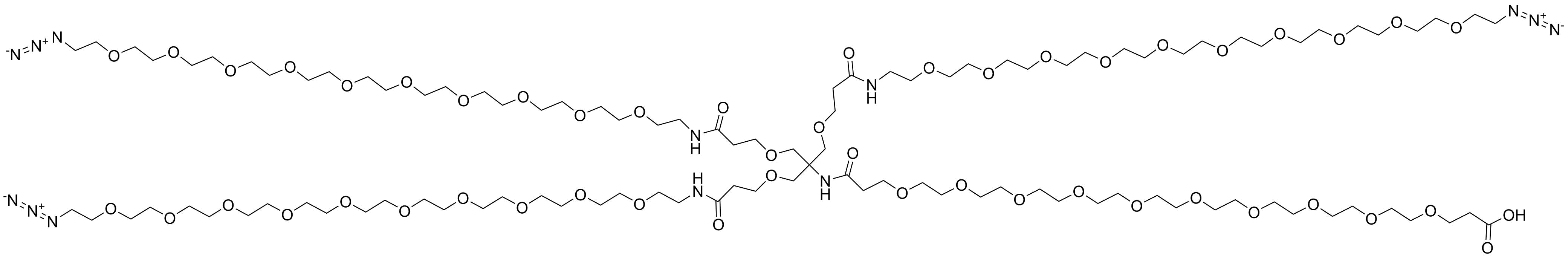 (Acid-PEG10)-Tri-(Azide-PEG10-ethoxymethyl)-methane