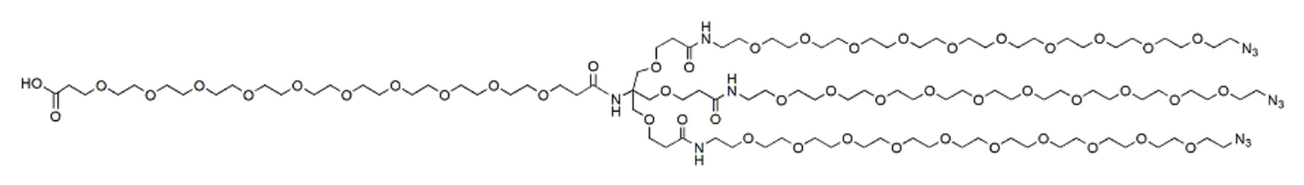 (Acid-PEG10)-Tri-(Azide-PEG10-ethoxymethyl)-methane