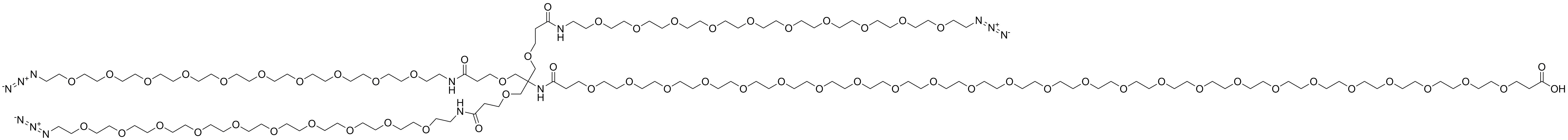 Acid-PEG25-Amide-Tri(3-methoxypropanamide-PEG10-Azide) Methane