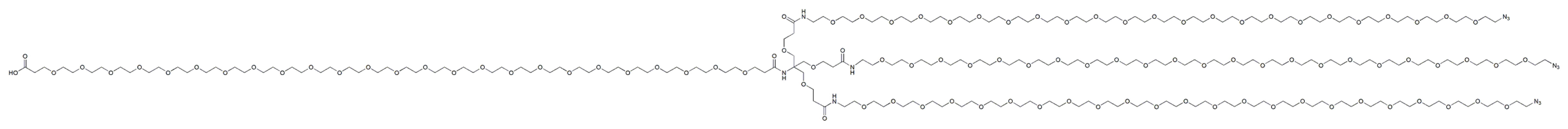 Acid-PEG25-Amide-Tri(3-methoxypropanamide-PEG23-Azide) Methane