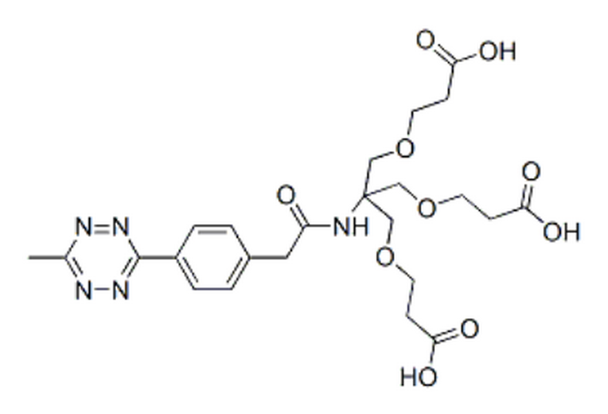Methyltetrazine-amido-Tri-(acid-PEG1-ethoxymethyl)-methane