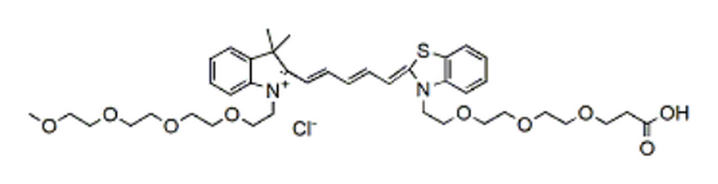 N-(m-PEG4)-33-Dimethyl-3H-indole-N'-(acid-PEG3)-Benzothiazole Cy5