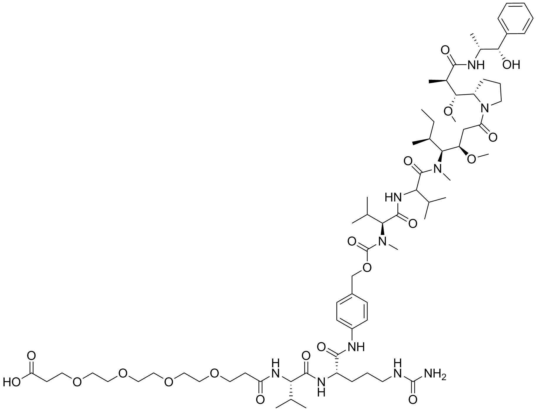 Acid-PEG4-Val-Cit-PAB-MMAE