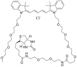N-(m-PEG4)-N'-(Biotin-PEG2-Amido-PEG4)-Cy5