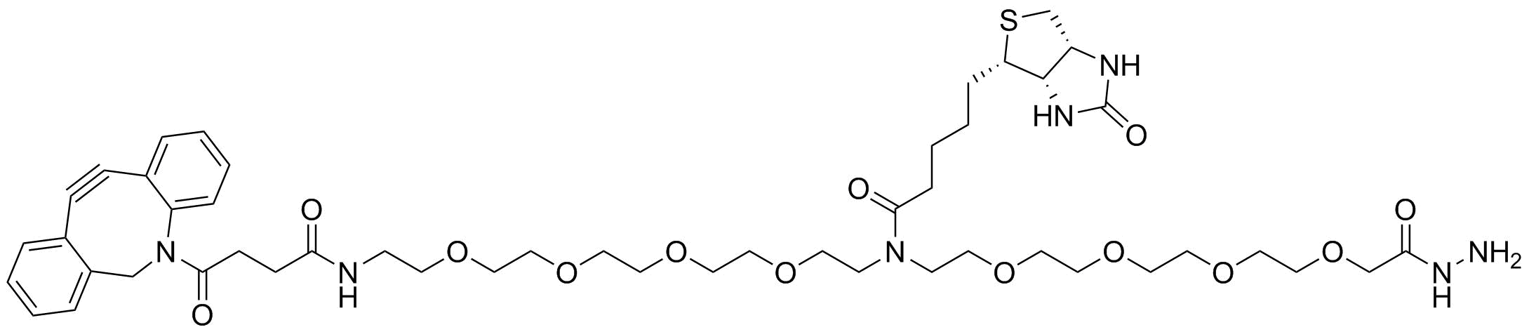 N-(DBCO-PEG4)-N-Biotin-PEG4-hydrazide TFA salt