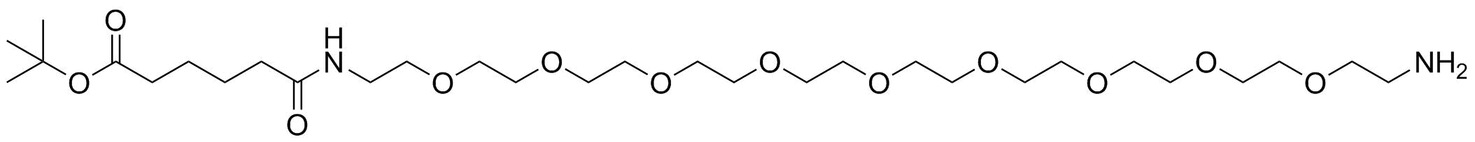 17-(amine-PEG9-ethylcarbamoyl)pentanoic t-butyl ester