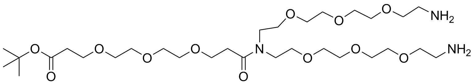 N-(t-butyl ester-PEG3)-N-bis(PEG3-amine)