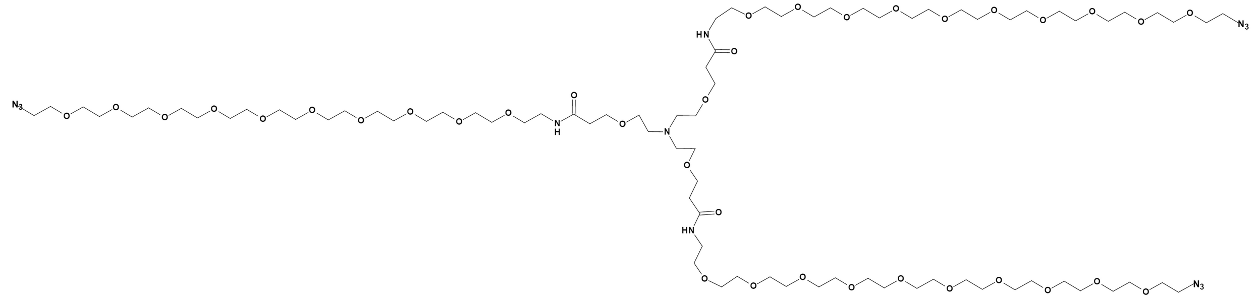 Tri(Azide-PEG10-NHCO-ethyloxyethyl)amine