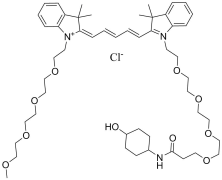 N-(m-PEG4)-N'-(4-hydroxycyclohexyl-1-amido-PEG4)-Cy5