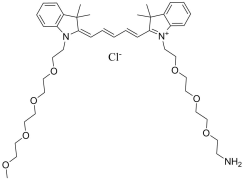 N-(m-PEG4)-N'-(amino-PEG3)-Cy5 TFA salt