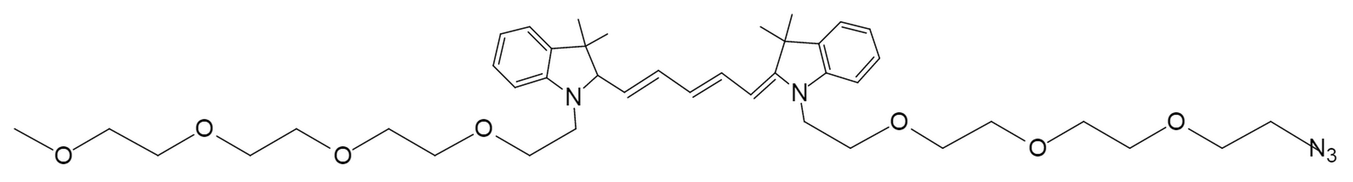 N-(m-PEG4)-N'-(azide-PEG3)-Cy5