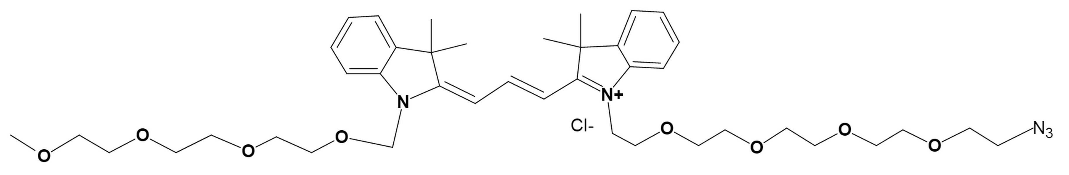 N-(m-PEG4)-N'-(azide-PEG4)-Cy3