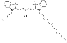 N-(m-PEG4)-N'-hydroxypropyl-Cy5