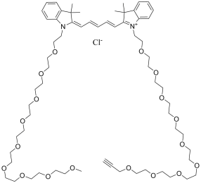 N-(m-PEG9)-N'-(propargyl-PEG9)-Cy5 TFA salt