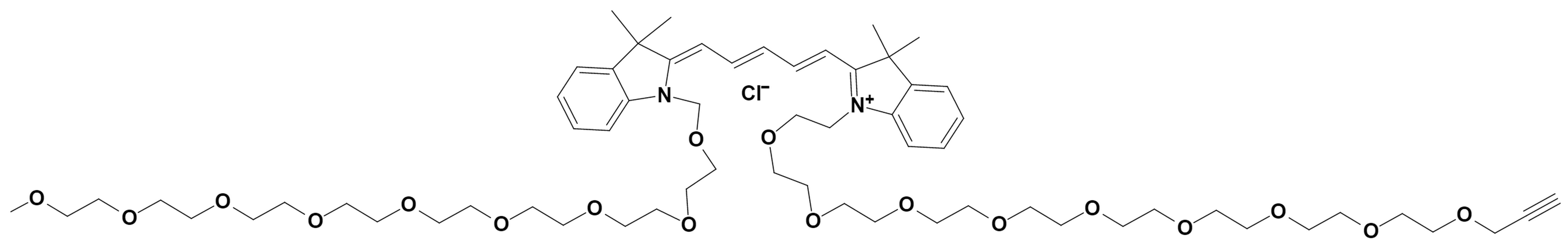 N-(m-PEG9)-N'-(propargyl-PEG9)-Cy5 TFA salt