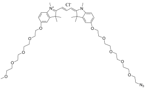 N-methyl-N'-methyl-O-(m-PEG4)-O'-(azide-PEG4)-Cy3