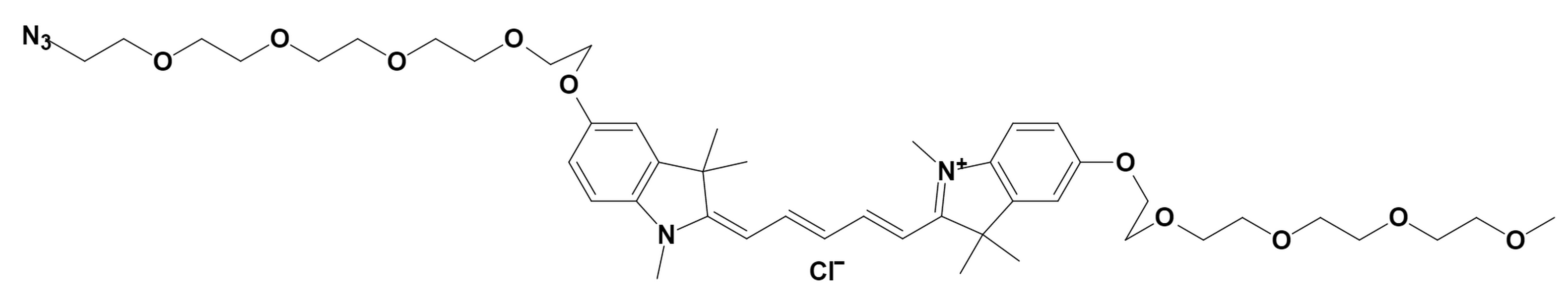 N-methyl-N'-methyl-O-(m-PEG4)-O'-(azide-PEG4)-Cy5
