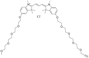 N-methyl-N'-methyl-O-(m-PEG4)-O'-(propargyl-PEG4)-Cy3