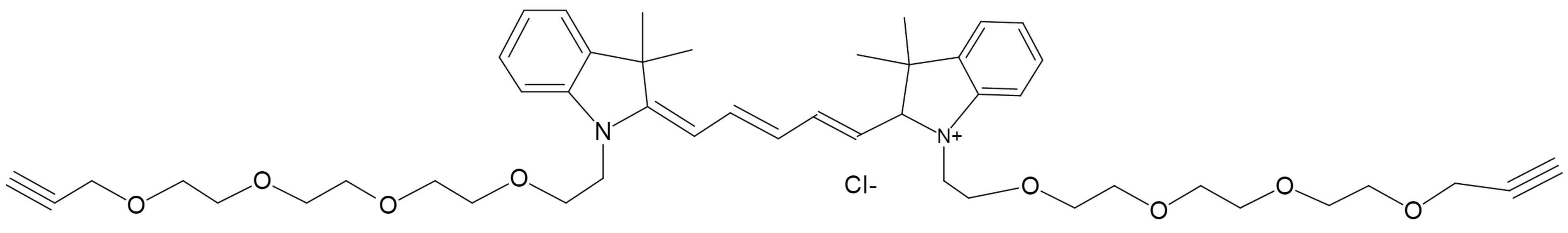 N,N'-bis-(propargyl-PEG4)-Cy5