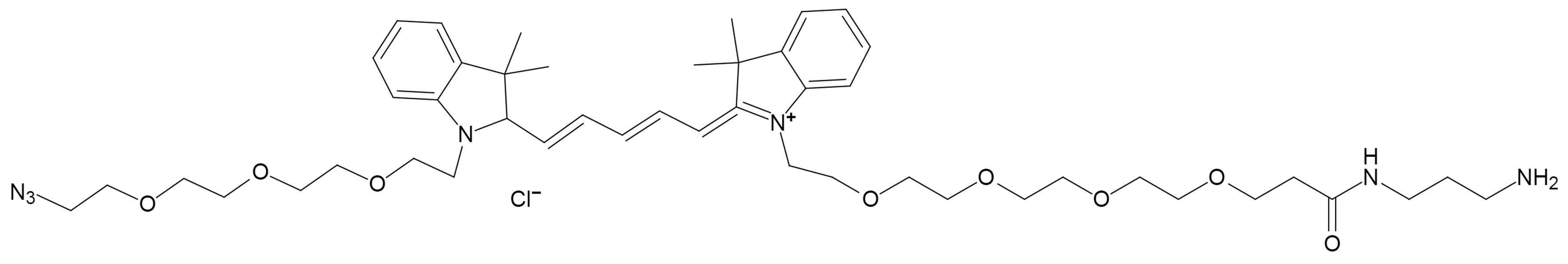 N-(azide-PEG3)-N'-(Amine-C3-PEG4)-Cy5