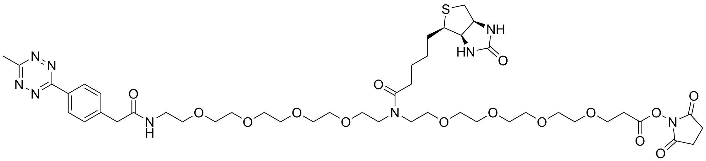 N-(Methyltetrazine-PEG4)-N-Biotin-PEG4-NHS
